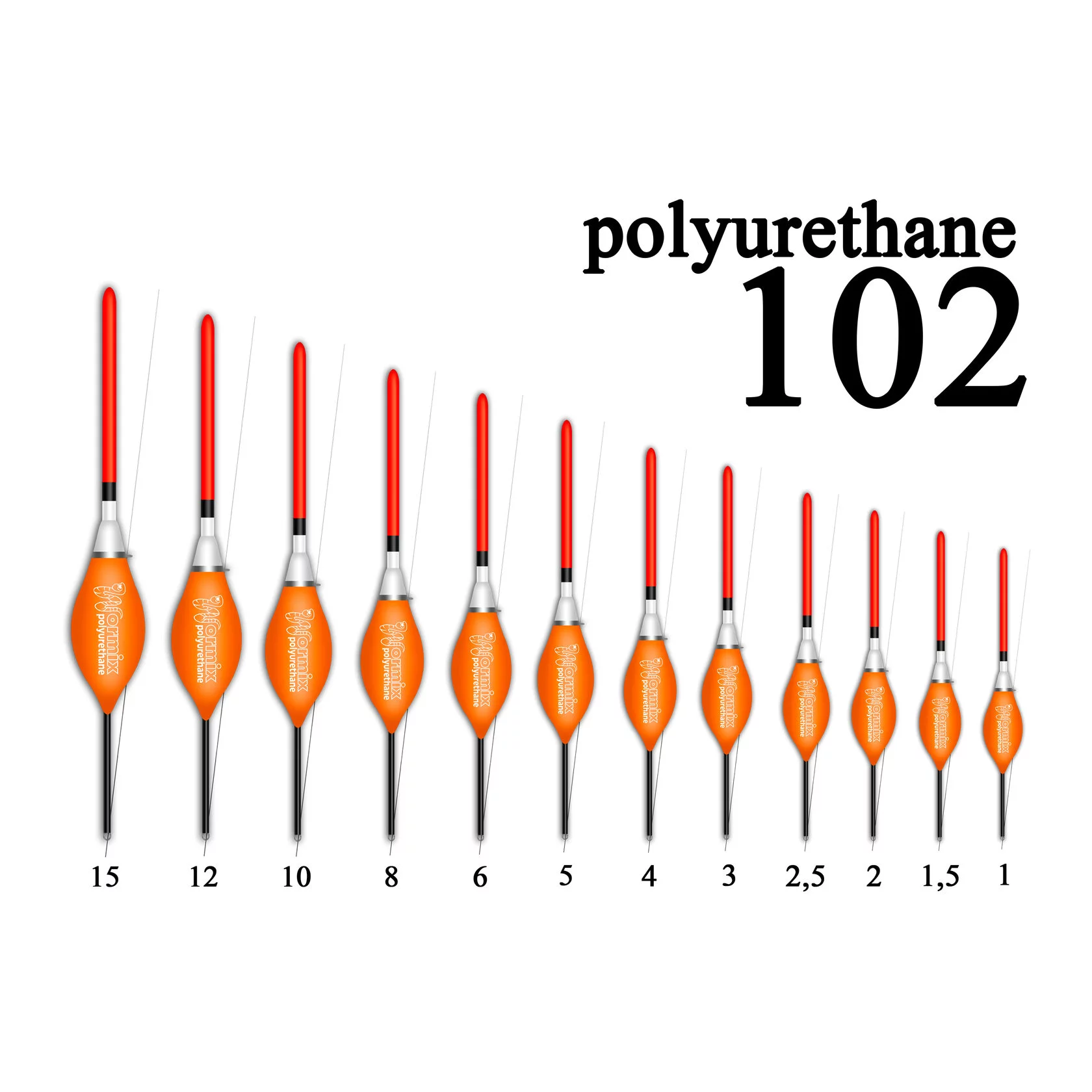  Поплавок Полиуретан "Wormix" №102  1.5гр уп.10шт