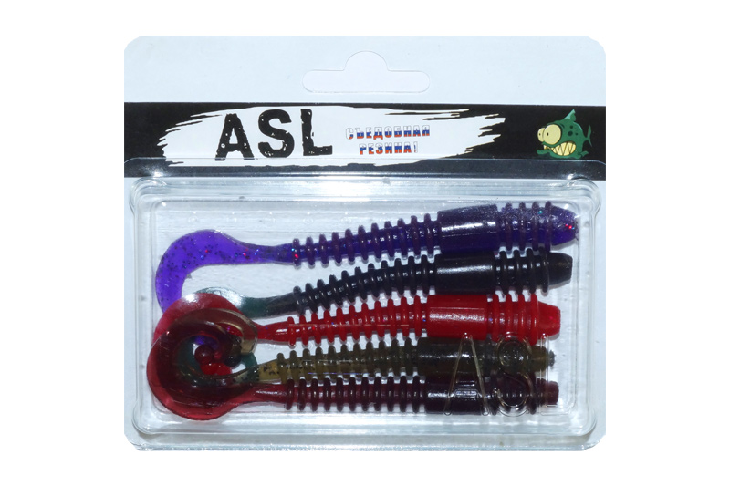 Съедобный силикон ASL «Джим» цв.mix 2 L- 10см (4″) уп.5шт