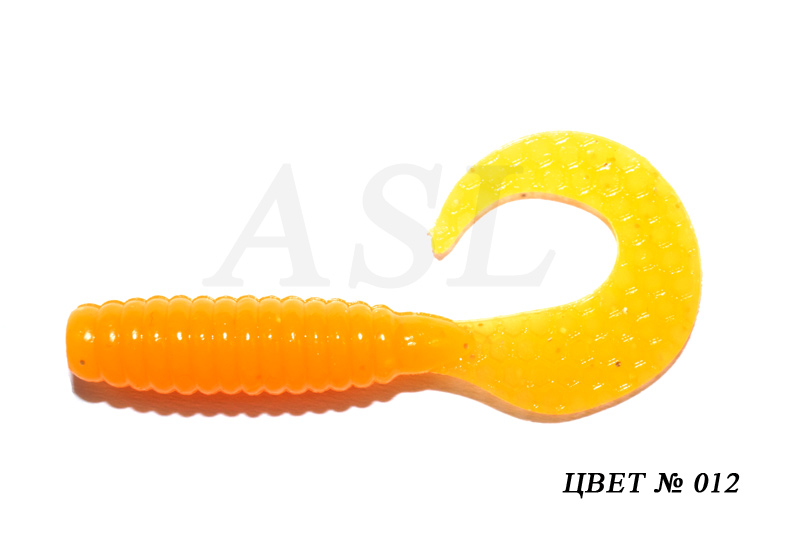 Съедобный силикон ASL «Твистер» цв.012 L- 6см (2.5″) уп.6шт