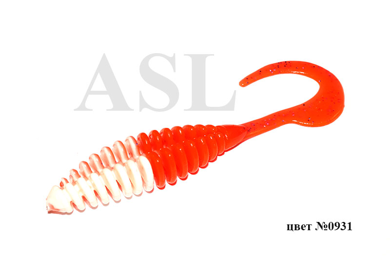 Съедобный силикон ASL «Турбо твистер» цв.0931 L- 7.5см (3″) уп.8шт