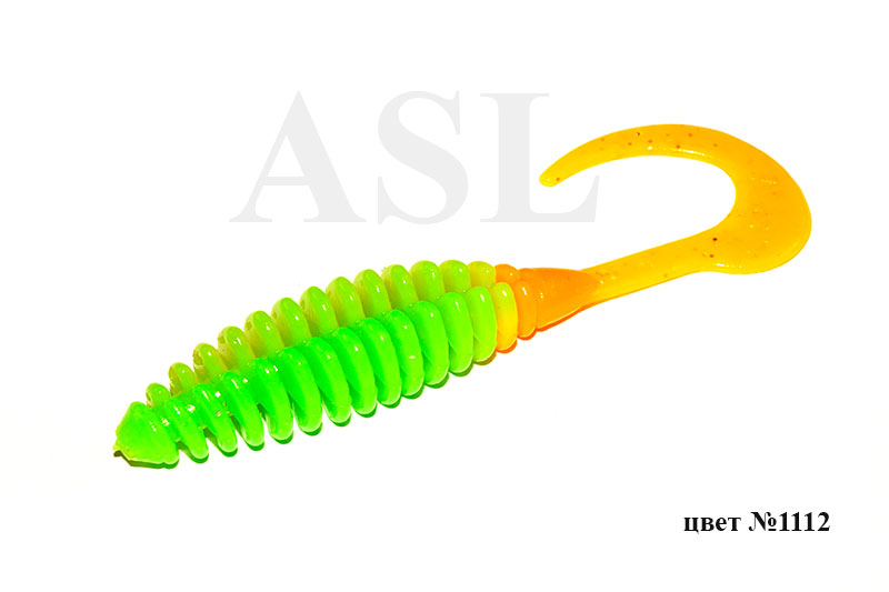 Съедобный силикон ASL «Турбо твистер» цв.1112 L- 7.5см (3″) уп.8шт