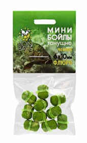 Бойлы МИНИ Lion Baits ФЛЮРО на резинке "ЧЕСНОК" 6х10мм (10шт)