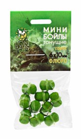 Бойлы МИНИ Lion Baits ФЛЮРО на резинке "ГОРОХ" 6х10мм (10шт)