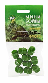Бойлы МИНИ Lion Baits ФЛЮРО на резинке "КОНОПЛЯ" 6х10мм (10шт)