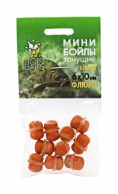 Бойлы МИНИ Lion Baits ФЛЮРО на резинке "СЛИВА" 6х10мм (10шт)