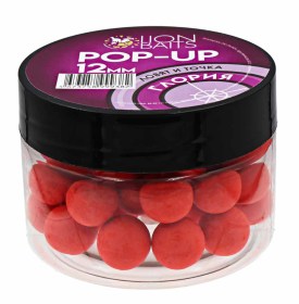 Бойлы Pop-Up Lion Baits Ловят и Точка ГЛОРИЯ "КЛУБНИКА 2 ВИДА" 12мм