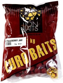 Бойлы Тонущие Lion Baits Евро 20мм "КЛУБНИЧНЫЙ ДЖЕМ" 1кг