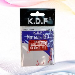 Крючки универсальные KDF Мотыль RED №3