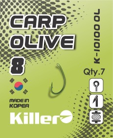 Крючок Killer CARP OLIVE №2 арт.10100 OL