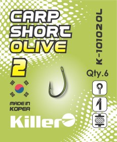 Крючок Killer CARP OLIVE №6 арт.10100 OL