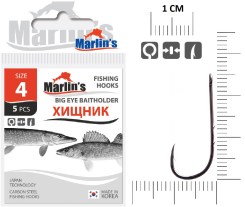 Крючок "Marlin's" BIG EYE BAITHOLDER № 4 5шт уп.10шт