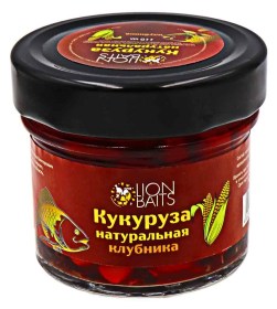 Кукуруза Lion Baits В СТЕКЛЕ "КЛУБНИКА" 110мл (12)