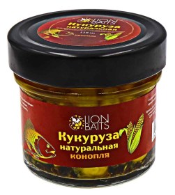 Кукуруза Lion Baits В СТЕКЛЕ "КОНОПЛЯ" 110мл (12)