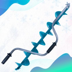 Ледобур Двуручный Тверь Спорт d-100 мм (Бирюзовый)