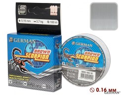 Леска "BROWN SCORPION - 2" 100 м / 0.16 мм