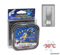 Леска зимняя "ICE SCORPION" 30 м / 0,12 мм