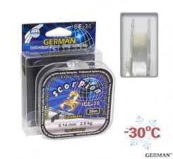 Леска зимняя "ICE SCORPION" 30 м / 0,14 мм