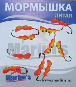 Мормышка литая "Marlin's" Мураш №3 0.79гр кр.Crown арт:7001-304 уп.10шт