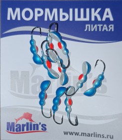 Мормышка литая "Marlin's" Мураш №3 0.79гр кр.Crown арт:7001-305 уп.10шт