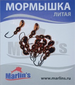 Мормышка литая "Marlin's" Мураш №3 0.79гр кр.Crown арт:7001-309 уп.10шт