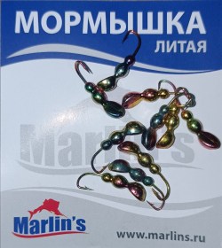 Мормышка литая "Marlin's" Мураш №3 0.79гр кр.Crown арт:7001-399 уп.10шт