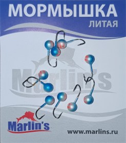 Мормышка литая "Marlin's" Шар 4мм 0.36гр кр.Crown арт:7000-205 уп.10шт