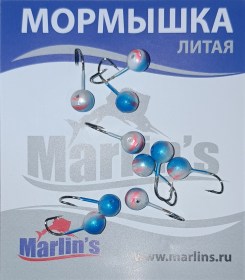 Мормышка литая "Marlin's" Шар 5мм 0.69гр кр.Crown арт:7000-305 уп.10шт