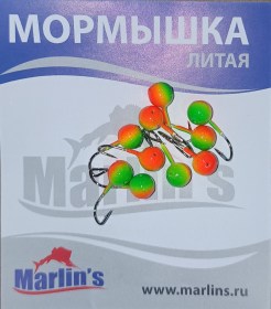 Мормышка литая "Marlin's" Шар 5мм 0.69гр кр.Crown арт:7000-307 уп.10шт