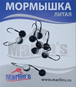 Мормышка литая "Marlin's" Шар 5мм 0.69гр кр.Crown арт:7000-310 уп.10шт