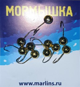 Мормышка литая "Marlin's" Шар 6мм 1.22гр кр.Crown арт:7000-403 уп.10шт