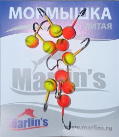 Мормышка литая "Marlin's" Шар 6мм 1.22гр кр.Crown арт:7000-404 уп.10шт