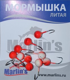 Мормышка литая "Marlin's" Шар 6мм 1.22гр кр.Crown арт:7000-408 уп.10шт