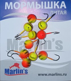 Мормышка литая "Marlin's" Шар 7мм 1.93гр кр.Crown арт:7000-504 уп.10шт