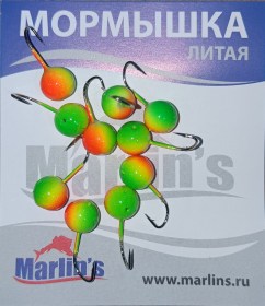 Мормышка литая "Marlin's" Шар 7мм 1.93гр кр.Crown арт:7000-507 уп.10шт