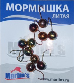 Мормышка литая "Marlin's" Шар 7мм 1.93гр кр.Crown арт:7000-599 уп.10шт