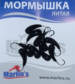 Мормышка литая "Marlin's" Уралка №2 1.22гр кр.Crown арт:7002-201 уп.10шт