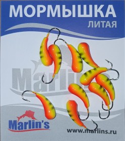 Мормышка литая "Marlin's" Уралка №2 1.22гр кр.Crown арт:7002-204 уп.10шт