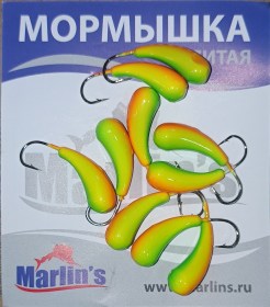 Мормышка литая "Marlin's" Уралка №3 2.35гр кр.Crown арт:7002-307 уп.10шт