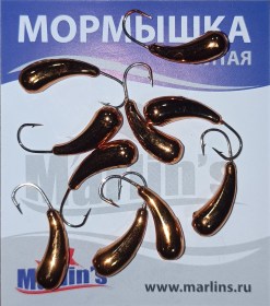 Мормышка литая "Marlin's" Уралка №3 2.35гр кр.Crown арт:7002-309 уп.10шт