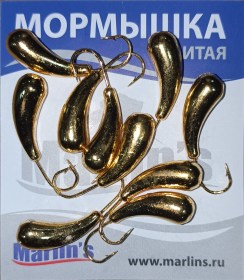 Мормышка литая "Marlin's" Уралка №4 4.26гр кр.Crown арт:7002-403 уп.10шт