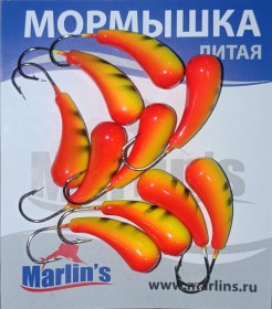 Мормышка литая "Marlin's" Уралка №4 4.26гр кр.Crown арт:7002-404 уп.10шт