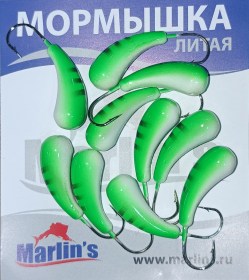 Мормышка литая "Marlin's" Уралка №4 4.26гр кр.Crown арт:7002-406 уп.10шт