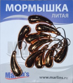 Мормышка литая "Marlin's" Уралка №4 4.26гр кр.Crown арт:7002-409 уп.10шт