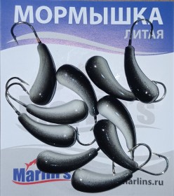 Мормышка литая "Marlin's" Уралка №4 4.26гр кр.Crown арт:7002-410 уп.10шт