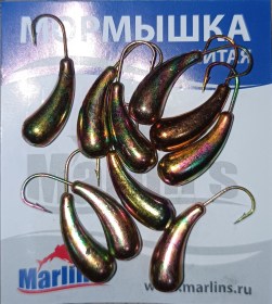 Мормышка литая "Marlin's" Уралка №4 4.26гр кр.Crown арт:7002-499 уп.10шт