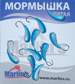 Мормышка литая "Marlin's" Уралка №2 1.22гр кр.Crown арт:7002-205 уп.10шт