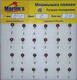 Мормышка паяная Marlin's Глазок 4,0мм/12 медь арт:1004-312 уп.24шт