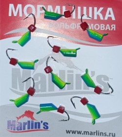 Мормышка вольфрам "Marlin's" Гвоздекубик рубин 3мм 0.90гр арт:7230-462 уп.10шт