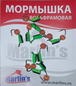 Мормышка вольфрам "Marlin's" Гвоздешарик кош.глаз 2.5мм 0.65гр арт:7225-103 уп.10шт