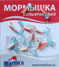 Мормышка вольфрам "Marlin's" Гвоздешарик кош.глаз 2.5мм 0.65гр арт:7225-114 уп.10шт